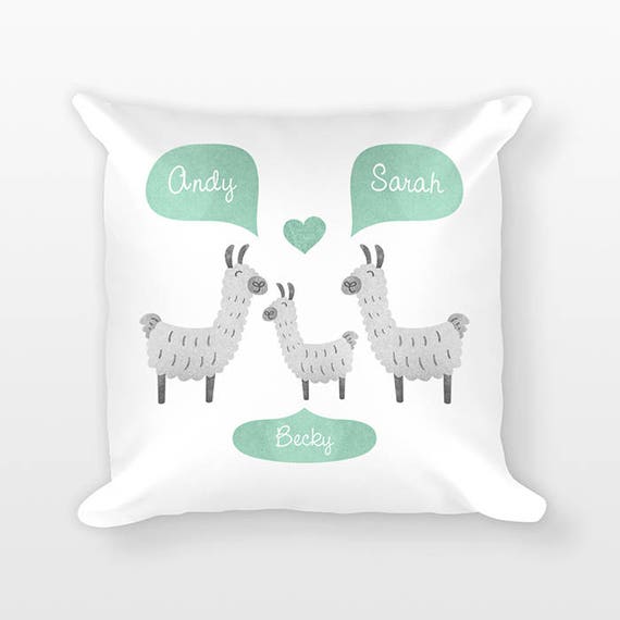 Llama Nursery Pillow Nursery Decor, Unique Personalized Baby Gift, Baby Shower Gift, Pillow for Kids Room Decor, Animal Nursery Throw Pillow