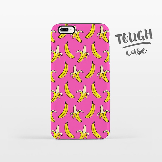 Banana Phone Case iPhone X Case iPhone 8 Plus Case iPhone 7 Plus Case iPhone 6 Case iPhone 6S Case 5s 5c 5 4 Pink Foodie iPhone Case TOUGH