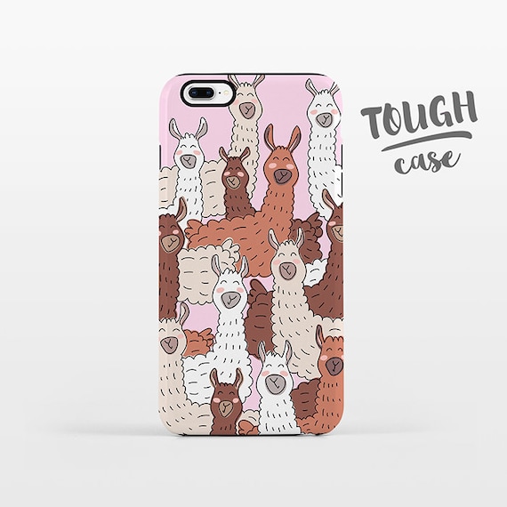 Llama Phone Case iPhone 8 Plus Case iPhone X Case iPhone 7 Case iPhone 8 Case iPhone SE Case 6 6s 5s 5c 5 4 Alpaca Pink iPhone Case TOUGH