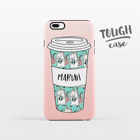 Unicorn Mug Coffee iPhone Case NAME Personalized Phone Case Custom iPhone 8 Plus Case iPhone X Case iPhone 7 Case iPhone 6 Plus iPhone 6s SE