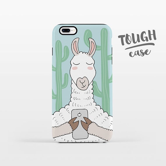 Llama iPhone Case iPhone X iPhone 8 Plus iPhone 7 Plus iPhone 6 Plus iPhone 6s iPhone SE 5 5s 5c 4 4s Cactus Animal Cute Phone Case TOUGH