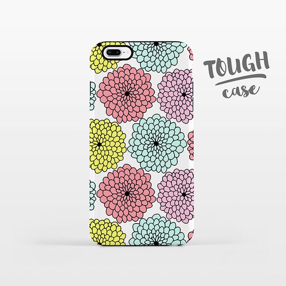 Pastel Floral Phone Case iPhone 8 Plus Case iPhone X Case iPhone 7 Case iPhone 8 Case iPhone 6 Plus Case 6s 5s 5c 5 4 Flowers iPhone Case