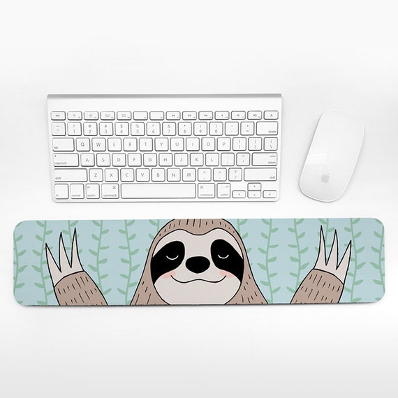 Sloth Keyboard Wrist Rest Animal Wrist Pad Fun Funny Cute Sloth Gift for Women for Men Desk Accessories Cubicle Decor Office Supplies