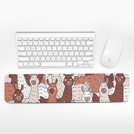 Llama Keyboard Wrist Rest Pad, Animal Wrist Keyboard Pad, Alpaca Wrist Pad for Keyboard Rest, Cute Decor Office Desk Accessories for Women