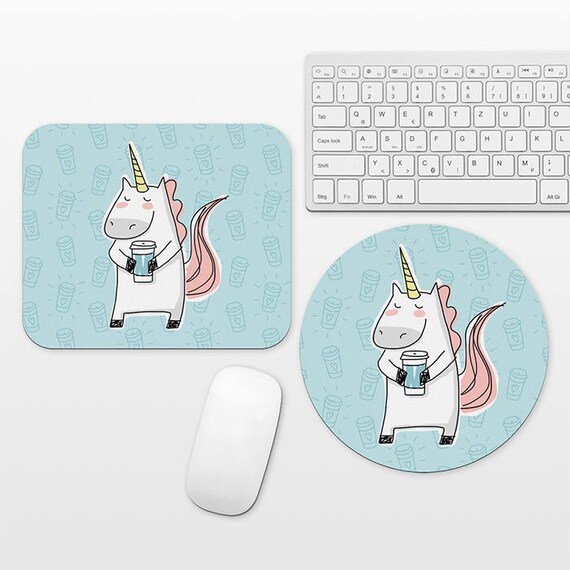 Unicorn Mouse Pad Unicorn Mousepad Coffee Mouse Pad Coffee Mousepad Mouse Mat Unicorn Lover Gift Fun Mouse Pad Blue Mouse Pad Cute Mousepad