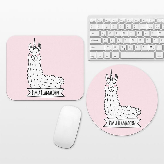 Llamacorn Mouse Pad Rectangle Round Llama Mouse Pad Unicorn Mouse Pad Pink Mouse Pad Llama Mousepad Cute Mouse Pad Funny Mousepad Desk Decor