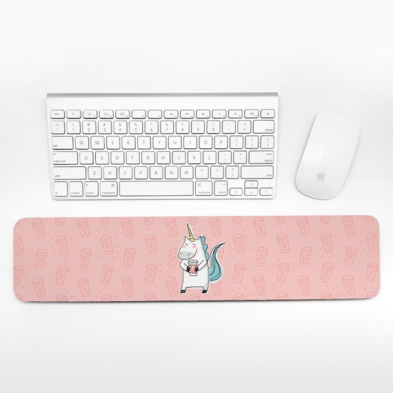 Unicorn Coffee Keyboard Wrist Rest Pad Pink Wrist Keyboard Rest Wrist Pad for Keyboard Pad Cute Desk Decor Cubicle Decor for Women Gift