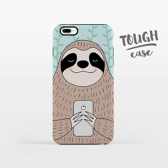Sloth iPhone Case iPhone X iPhone 8 Plus iPhone 7 Plus iPhone 6 Plus iPhone 6s Plus iPhone SE 5 5s 5c 4 4s Cute Animal Phone Case TOUGH