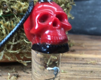 Halloween skull necklace