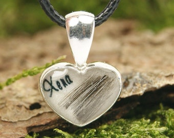 Heart 925 silver keepsake with hair