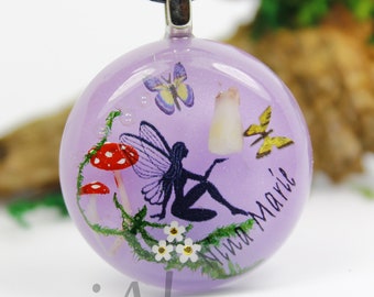 Zahnfee/ personalisiert mit Namen/Andenken/Milchzahn Schmuck/ Fliegenpilz