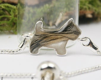 Hundehaar Armband 925 Silber