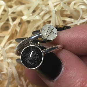 925 silver ring with animal hair