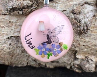 Neue Zahnfee Erinnerungsschmuck mit Milchzahn/ personalisiert mit Namen/Andenken/Milchzahn Schmuck/ Zahnfee