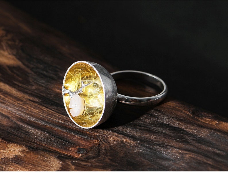 925 Silver Hemisphere ring