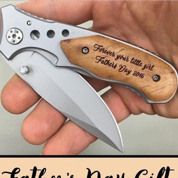 Fathers Day Gift For Dad, First Father's Day Gift, Engraved Pocket Knife with Birthdays of Children, Gift from Wife, Daughter, Son