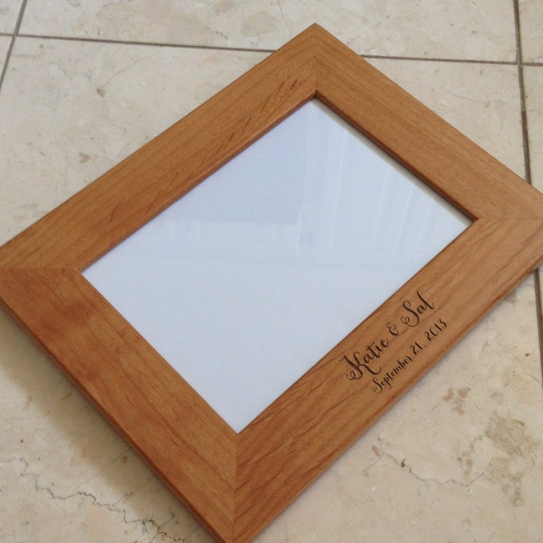 Picture Frame, Personalized Picture Frame, Wedding Gift, Wedding Picture Frame, Rustic Picture Frame, Custom Picture Frame, Engraved Frame