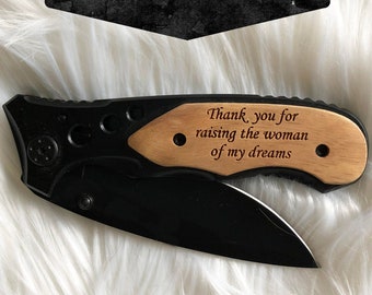 Father of the Groom Gift, Father Daughter Gift, Father in Law Gift, Father of the Groom, Personalized Engraved Knife, Father's Day Gift