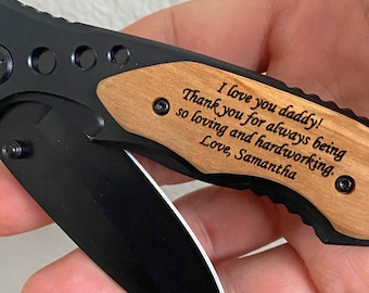 fathers day gift from daughter-fathers day-gift for dad-personalized gift for dad-engraved knife-custom knife-Personalized Fathers Day Gift