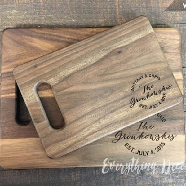 Cutting Board, Personalized Cutting Board, Custom Cutting Board, Couple Cutting Board, Wood Cutting Board, Monogram Cutting Board, Wedding