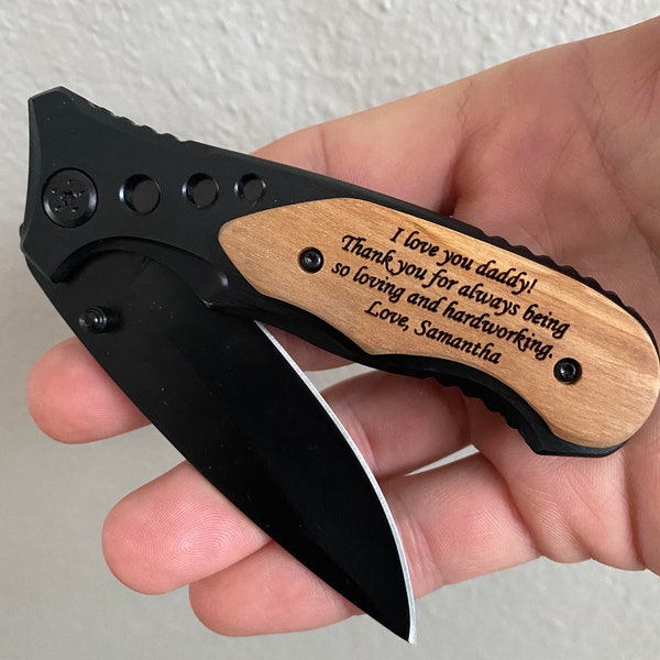 Fathers Day-First Fathers Day-Fathers Day Gift-Fathers Day Gift from Daughter-Gift for Husband-Engraved Pocket Knife-Personalized Knife-Dad