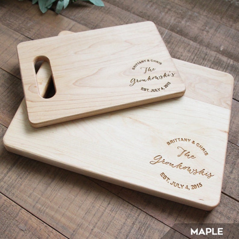 Cutting Board, Personalized Cutting Board, Custom Cutting Board, Couple Cutting Board, Wood Cutting Board, Monogram Cutting Board, Wedding Maple