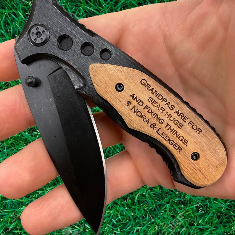 Fathers Day Gift For Grandpa, Grandpa Gift, First Grandpa Father's Day Gift, Engraved Pocket Knife, Gifts for Grandfather, Papa Gifts 