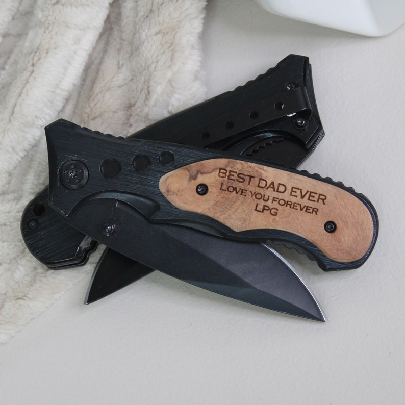 Father of the Groom Gift, Father Daughter Gift, Father in Law Gift, Father of the Groom, Personalized Engraved Knife, Father's Day Gift image 6