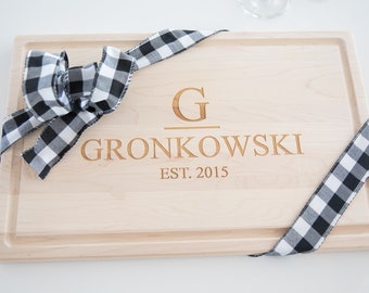 Personalized Wood Engraved Cutting Board Custom Unique Gift for couples Wedding Gift Anniversary Gift Housewarming Gift Christmas Gift Ideas