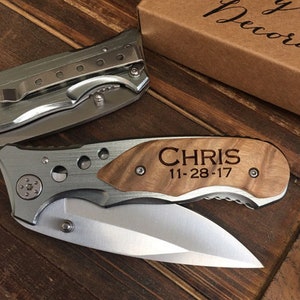 Fathers Day Gift For Dad, First Father's Day Gift, Engraved Pocket Knife with Birthdays of Children, Gift from Wife, Daughter, Son imagem 5