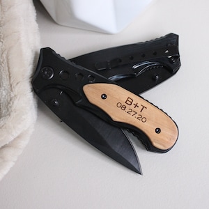 I love you more, engraved pocket knife, gift for boyfriend, anniversary gift, wedding gift from bride, gift from wife, gift for groom image 6