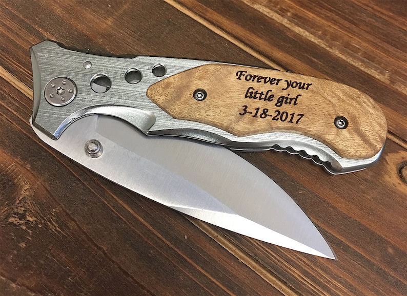 Father of the Bride Gift, Father Daughter Gift, Father in Law Gift, Father of the Groom, Personalized Engraved Knife, Father's Day Gift 