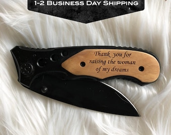 Father of the Groom Gift, Father Daughter Gift, Father in Law Gift, Father of the Groom, Personalized Engraved Knife, Father's Day Gift