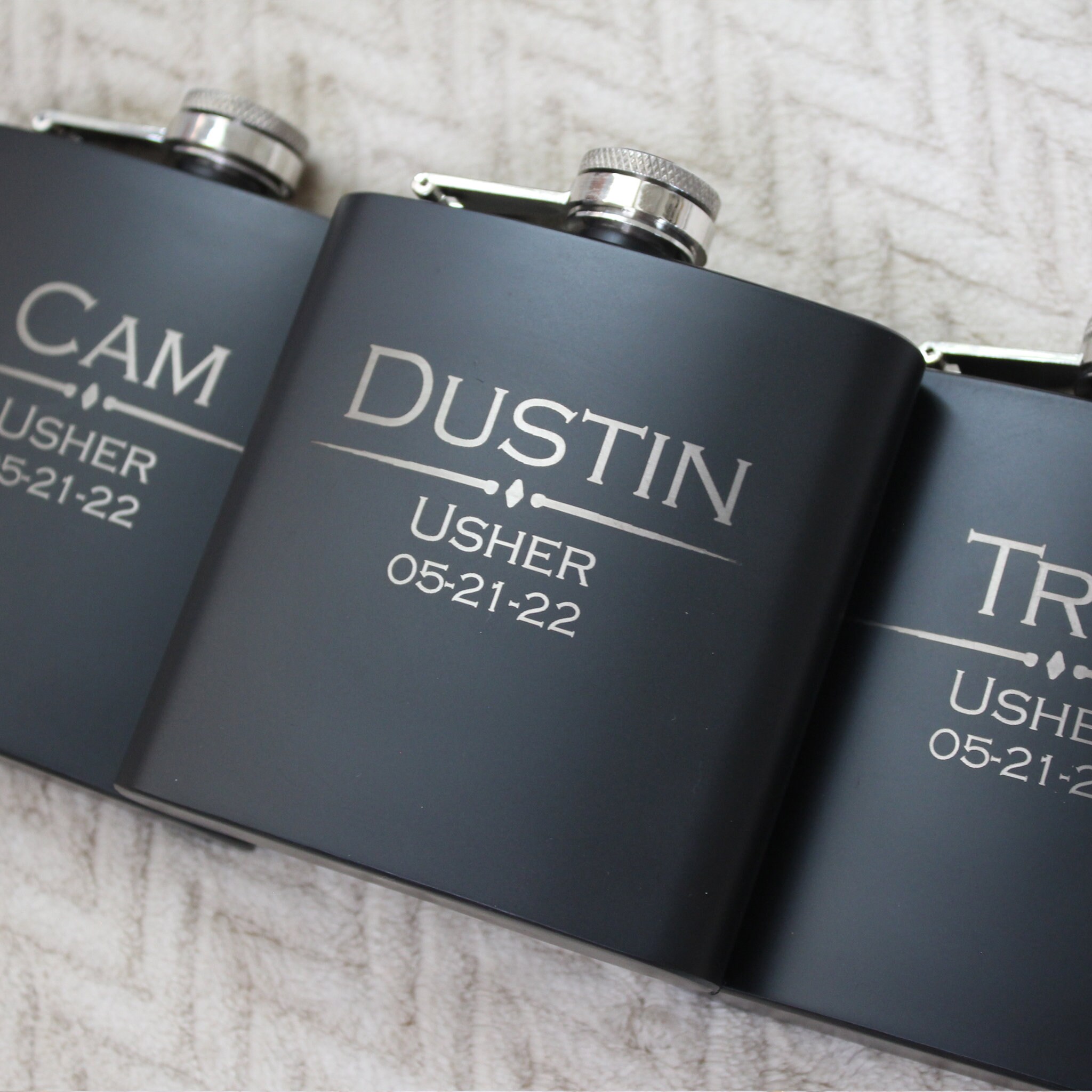 Engraved Flask Personalized Black Flasks Groomsmen Gift Etsy Canada