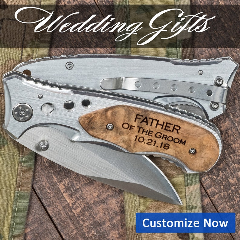 Father of the Groom Engraved Pocket Knife Father Daughter Etsy