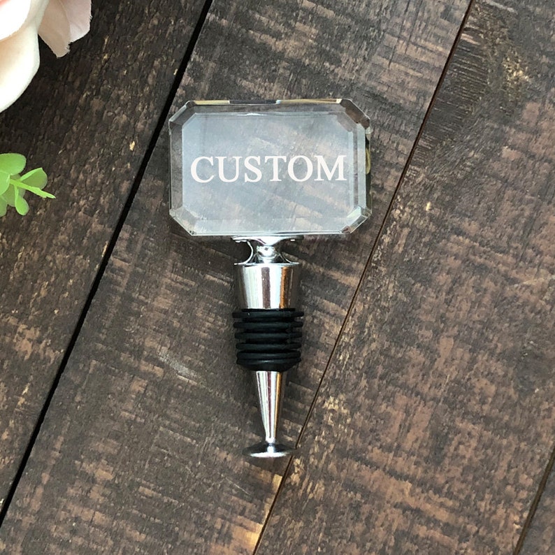 Personalized Wedding Favors Crystal Wine Stopper Rustic Etsy