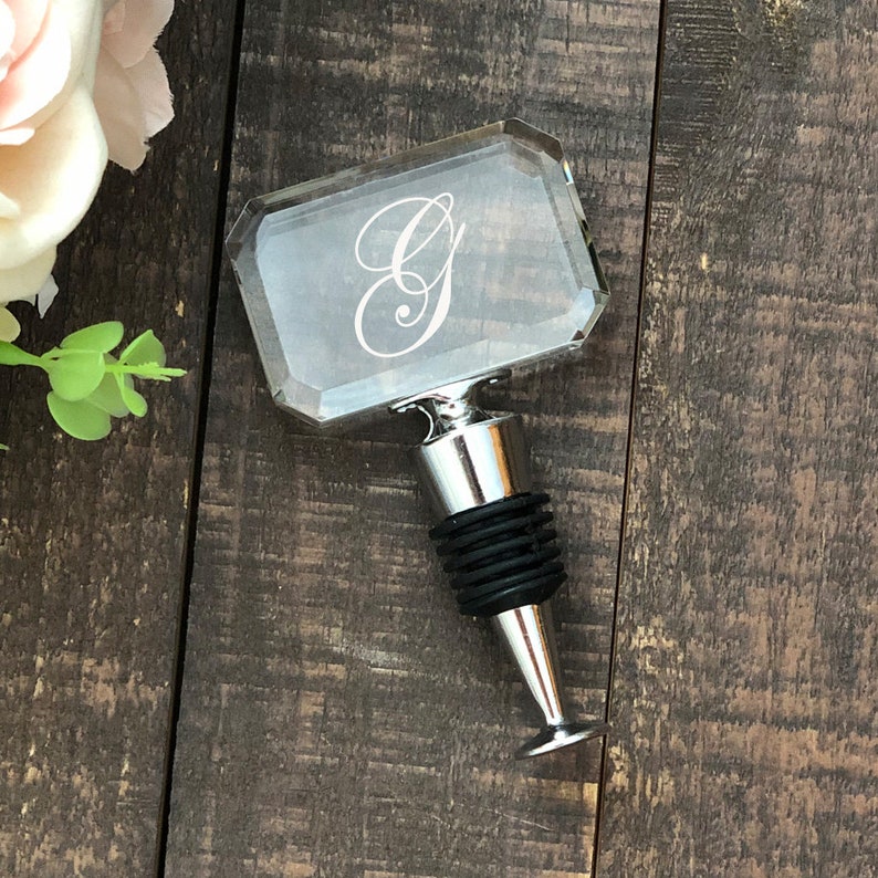 Personalized Wedding Favors Crystal Wine Stopper Rustic Etsy
