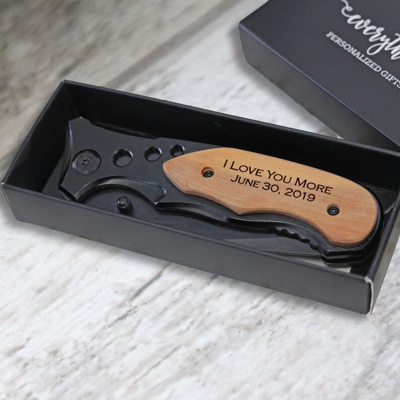 Father of the Bride Gift, Father Daughter Gift, Father in Law Gift, Father of the Groom, Personalized Engraved Knife, Father's Day Gift image 4
