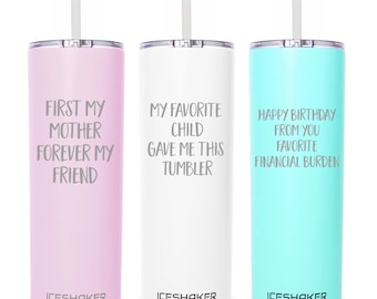 Birthday Gifts For Mom Happy Birthday Mom Gift From Daughter, Customized Tumblers for Mom