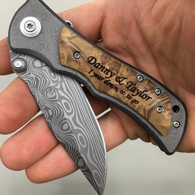 Knife Wedding Gift, Unique Wedding Gift Ideas, Personalized Pocket Kn…