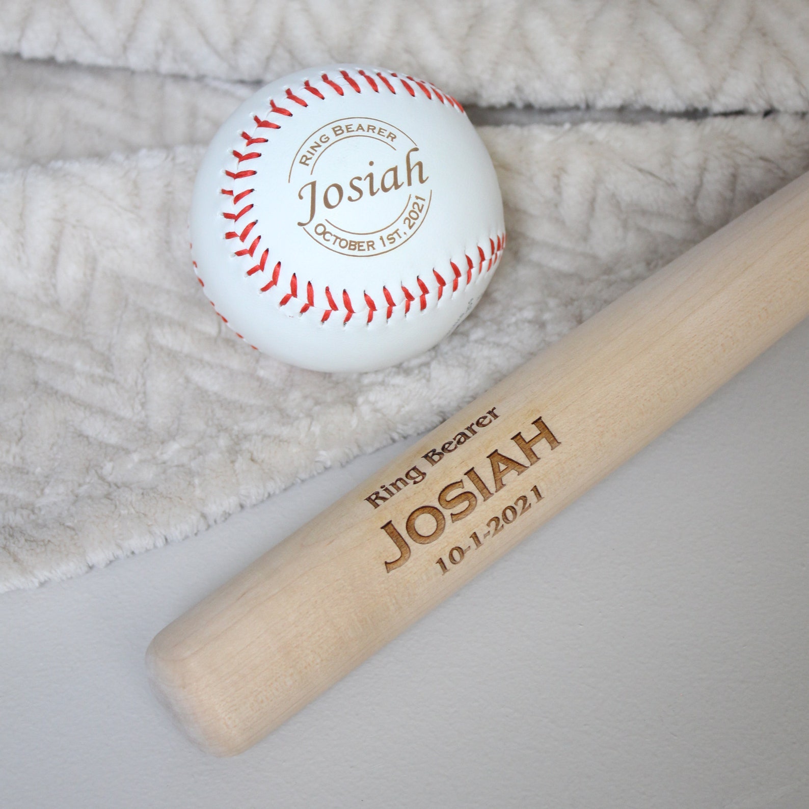 17 Personalized Baseball Bat Ring Bearer Gift Custom Etsy