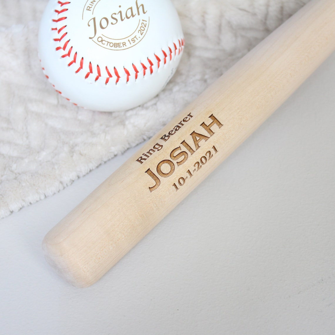 17 Personalized Baseball Bat Ring Bearer Gift Custom Etsy