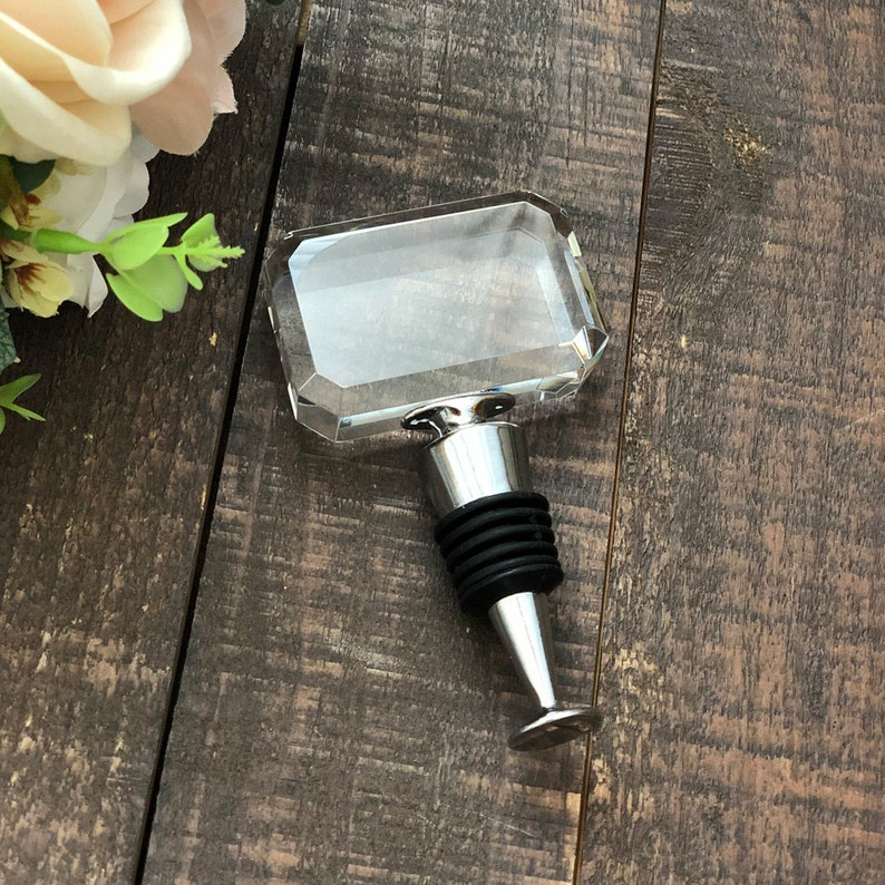 Personalized Wedding Favors Crystal Wine Stopper Rustic Etsy
