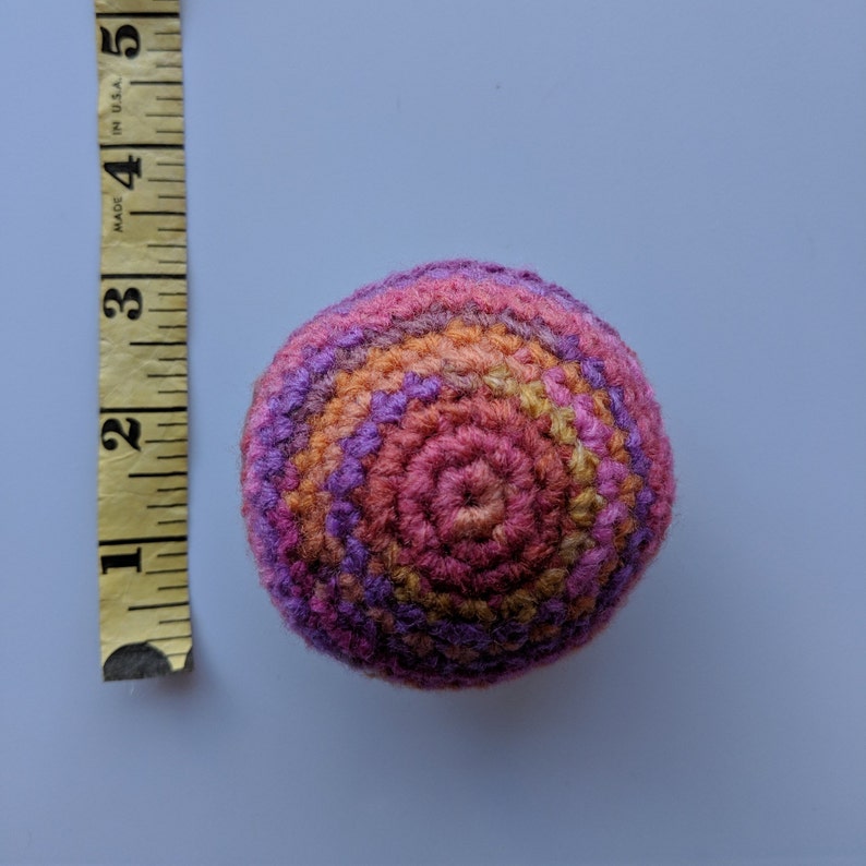 Shades of Purple and White Crochet Amigurumi Mushroom Cat Toy with Catnip Pink Yellow