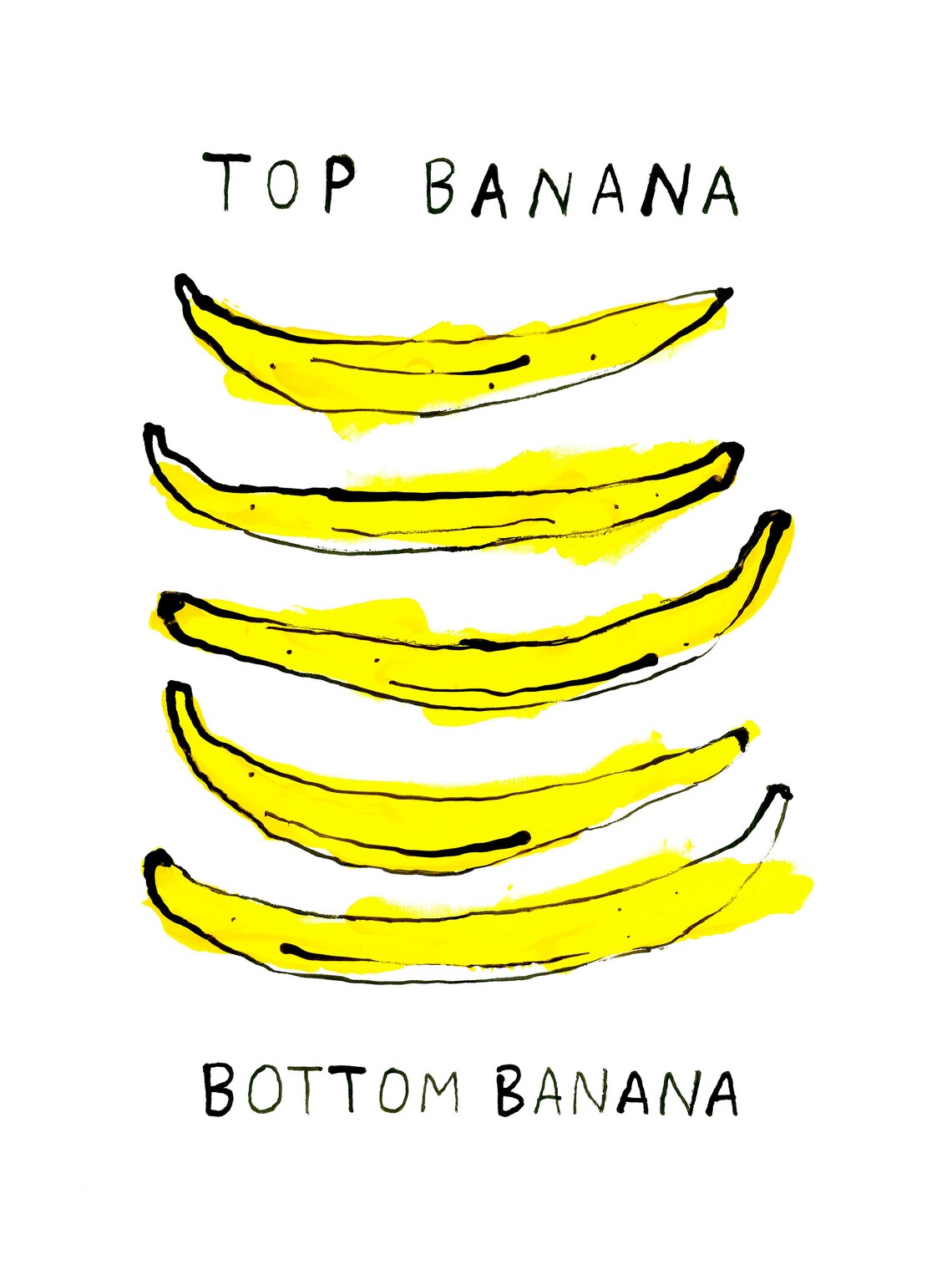 Top Banana Bottom Banana // Signed Print Etsy