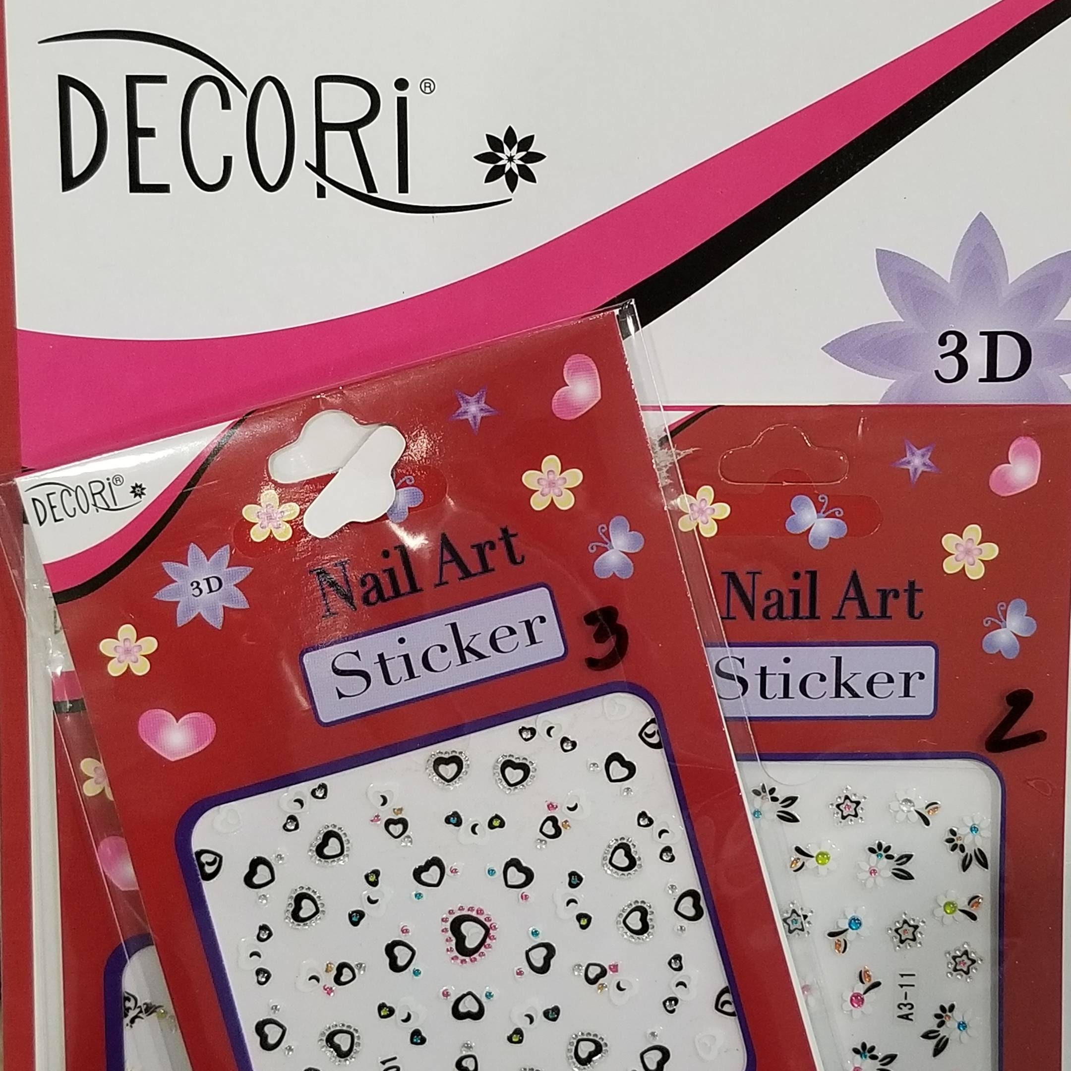 Decori 3D Nail Arts Sticker. Adr3d.free Shipping 