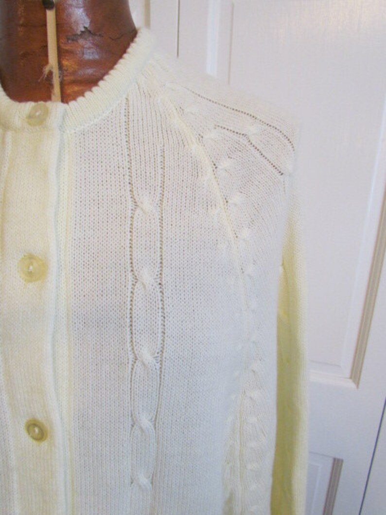 Glentey Butter Cream Poncho with Fringe Sleeves Button Front Cable Knit
