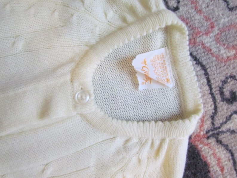 Glentey Butter Cream Poncho with Fringe Sleeves Button Front Cable Knit