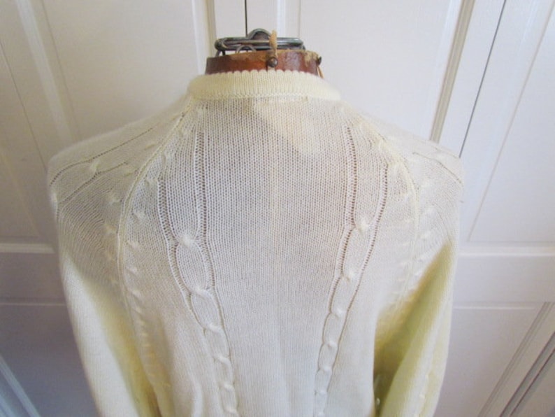 Glentey Butter Cream Poncho with Fringe Sleeves Button Front Cable Knit