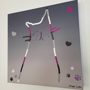 Katze Druck auf Leinwand, Pride Cats Bild 1